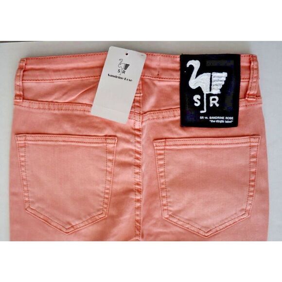 Sandrine Rose x FP Women Sz 26 Petal Pink High Rise Flare Stretch Jeans $120 - Picture 5 of 5